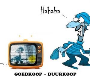 Illustratie goedkoop is duurkoop