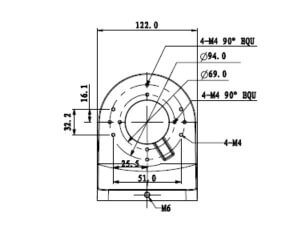 aansluitingen pfb204W muurbeugel 