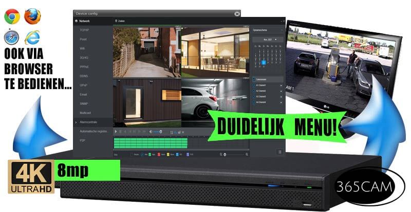 4K bewakingscamera set