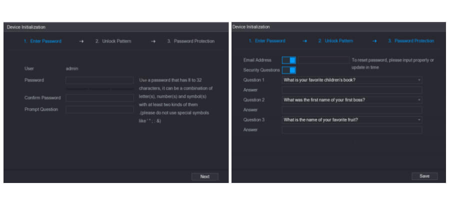 Beveiliging van de nieuwe Dahua recorder