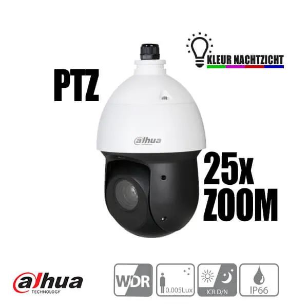Dahua PTZ camera met Starlight. 25x zoom, Bestuurbare camera