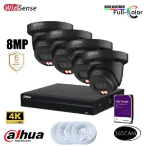 8MP Cameraset Zwart